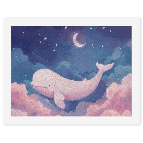 Kit de pintura por números para adultos principiantes lienzo digital de pintura al óleo de ballena