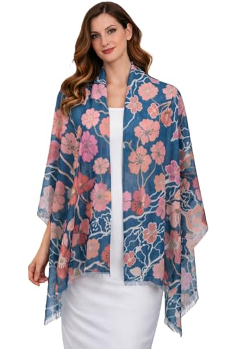 Image of VIC Cotton Modal Digital Print Scarf for Women | Digital Print Designer Stole | Soft Lightweight Luxury Wrap | Premium Cotton Modal Blend | 55 x 170 cm | VIC-SM-DP5517