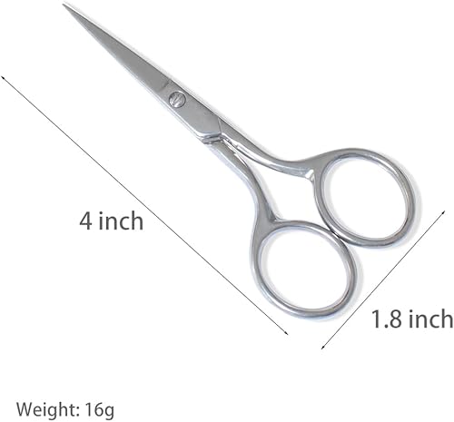 Miniatura 2 de Tijeras de bordado de precisión de punta puntiaguda de 4 pulgadas, tijeras pequeñas de acero inoxidable, tijeras de detalle, tijeras de costura,