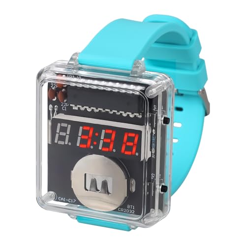 PEMENOL DIY Armbanduhr löt übungsset, 4-Stellen Digital Unisex Uhr Löt Bausatz mit 10S Automatischer Schlafmodus Elektronik Bausatz für Anfänger Erwachsene Geburtstagsgeschenk Schulbildung PEMENOL DIY Armbanduhr löt übungsset, 4-Stellen Digital Unisex Uhr Löt Bausatz mit 10S Automatischer Schlafmodus Elektronik Bausatz für Anfänger Erwachsene Geburtstagsgeschenk Schulbildung