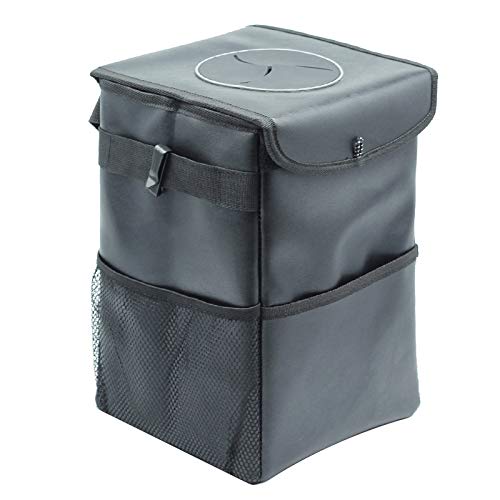 Gmsqj Car Trash Can with Lid, Waterproof Car Trash Can, Leak-proof Car Trash Can, Portable Trailer Trash Bag
