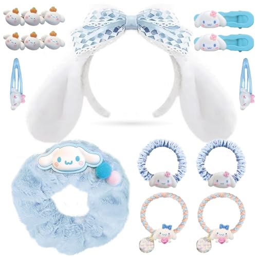 Cute hair accessory set Cute headbandVarious Styles of hair clips hair cords Hair TiesPlush hair loopblue