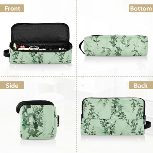 Bolso de viaje para herramientas de cabello Green Plants con tapete resistente al calor extraíble e impermeable para planchas y rizadores. miniatura 5