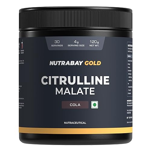 Nutrabay Gold Citrulline Malate 2:1 Supplement Powder 120g, Cola Flavor – Boosts Nitric Oxide – Pre Workout for Muscle Pump, Improved Endurance & Recovery | Tested for Purity | No Banned Substances
