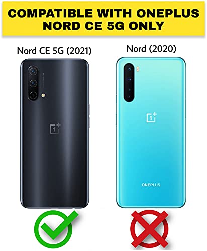 Image of RIGGEAR Xundd Back Cover Case for OnePlus Nord CE 5G (Armor|PC and TPU|Black|Clear)