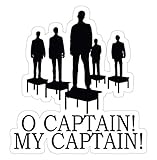 Dead Poets Society - O Captain My Captain, Dead Poets Society Decal Sticker - Sticker Graphic - Auto, Wall, Laptop, Cell, Truck Sticker for Windows, Cars, Trucks