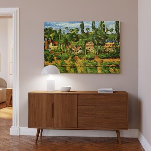 Impression toile Cézanne Château de Médan cadre suspendu premium - 6