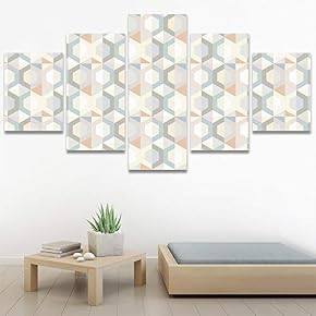 SIGNWIN 5 Panel Canvas Wall Art Modern Art...