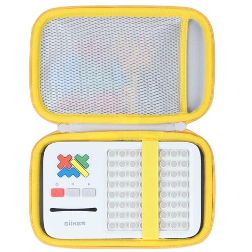 Lebakort Duro Viajar Caja Estuche Funda para GiiKER Super Blocks Juegos (Blanco + Amarillo)