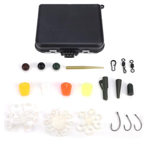 Kit matériel pêche carpe boîte portable accessoires appâts maïs et crochets