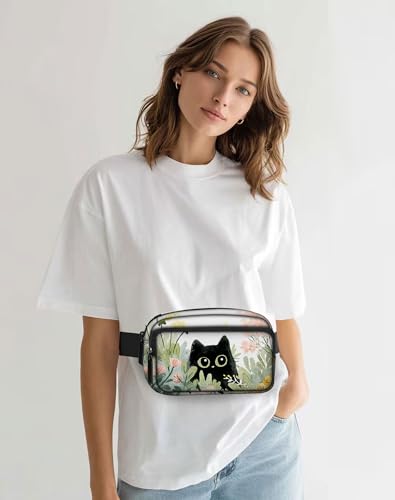 Image of Cat Fanny Pack Lightweight Belt Bag Fashion Waist Pouch | Waterproof, crossbody bags for women, sports, running, traveling, hiking
