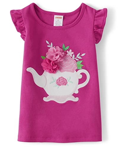 Gymboree Girls' and Toddler Embroidered Graphic Sleeveless T-Shirts