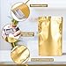 100 Pack Mylar Smell Proof Bags, Resealable Gold Stand Up Pouch Bags Foil Sealable Bags for Packaging, 5.5×7.8 Inch