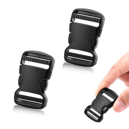 3pcs 1 Inner Dia. Plastic Buckles for Strap Replacement Quick Side Release Buckles Outdoor Camping Backpack Clips for Dog Collar Nylon Webbing Belt Clip Dual Adjustable