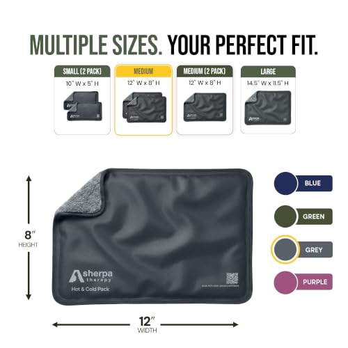 Image of Medium Flexible Gel Ice Packs Reusable - Hot and Cold Soft Ice Packs for Injuries Reusable for Ankle, Arm, Foot, Leg, Back Pain Relief - 8 inch x 12 inch - Grey
