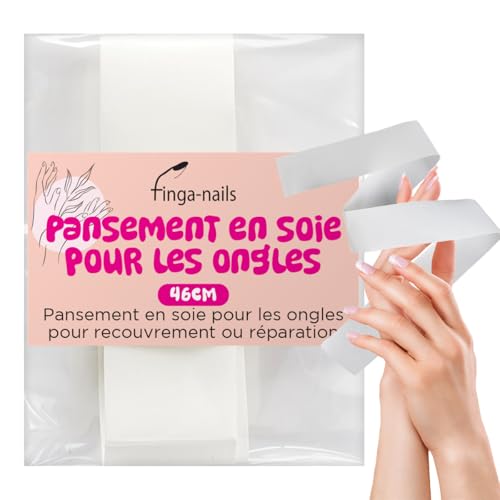 Pansement Adhésif pour Ongle Cassé, Bandage pour Ongles Fendus, Naturels et Vernis, Protection Temporaire Transparente de 46 cm pour Manucure, Instructions Incluses