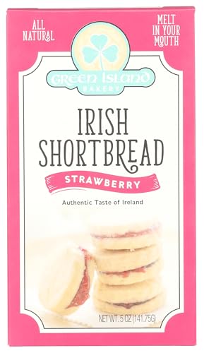Green Island Bakery, Cookies Shortbread Irish Strawberry, 5 Ounce