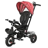 Lorelli, Triciclo Zippy 3 en 1 Asiento Reversible Ruedas Neumáticas...