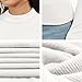 Jeqeocafy Women's Knitted Rib Mock Neck Long Sleeve Tshirt Fall Fashion Basic Thermal Underwear Tops Winter Clothes 2025 White