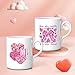 CRASHOT UV DTF Cup Wrap - 20 Sheet Conquete Valentine UV DTF Transfer Stickers, Pink Cup Wraps for Glass, Sweet Retro Waterproof Decals, DIY Crafts for Lover Friends