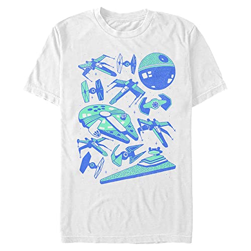 T-shirt Star Wars bleu pour homme en coton imprimé