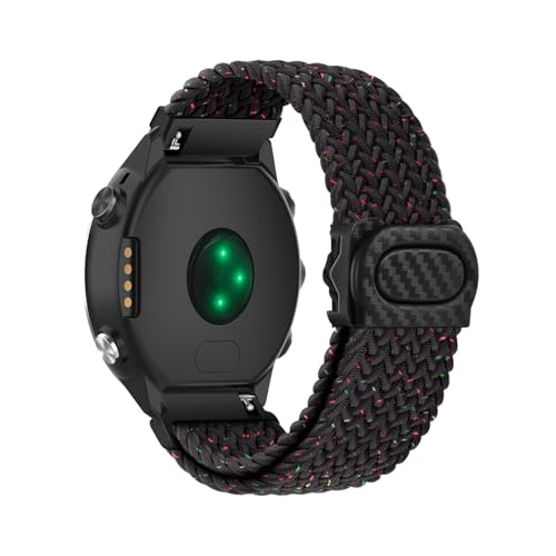 Nylon Trenzada Correas Compatible con Garmin Forerunner 255/255 Music Correa, Elástica Suave Nailon Ajustable Banda de Repuesto Deportiva para Garmin Forerunner 255/255 Music Pulseras (13)