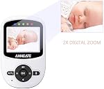 Moniteur de bébé vidéo avec appareil photo numérique, ANMEATE Moniteur vidéo numérique sans fil 2.4Ghz avec moniteur de température, 960ft Plage de transmission, 2-Way Parler, vision nocturne, batterie de grande capacité