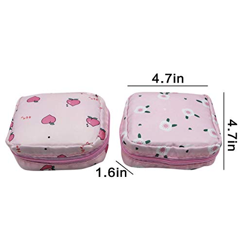 Mosstyus 2 Pcs Girls Wallet, Cute Coin Purse, Portable Cosmetic Bag Makeup Storage Bag For Women Girls, Cotton ( D) #TOP5