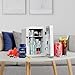 Living Enrichment Mini Fridge 6L, Skincare Fridge with Mirror, Portable Small Refrigerator Cooler or Warmer, AC DC Powered, for Drink Cosmetics, Skin Care, Bedroom Office Car, White