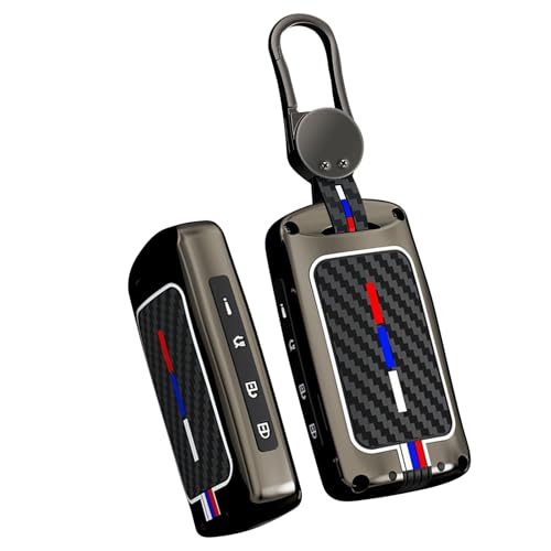 Coque de clé Mazda anti-choc protège télécommande carbone zinc lumineuse 4 boutons