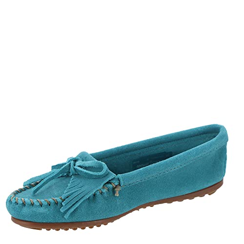 Minnetonka Kilty MOC Womens Slip On 7.5 M US TurquoiseSuede4