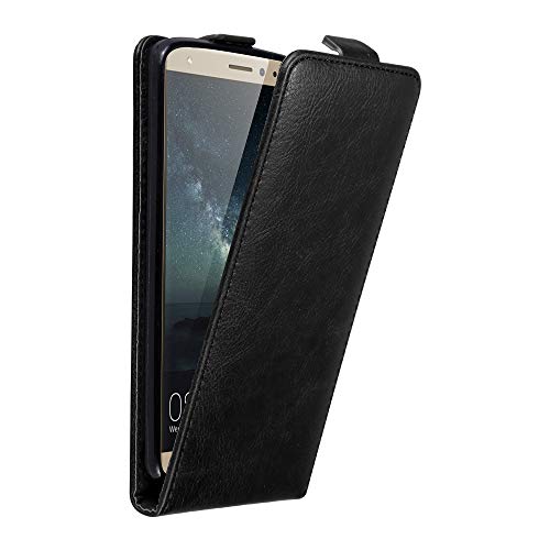 Cadorabo Custodia per Huawei MATE S in NERO DI NOTTE - Protezione in Stile Flip con Chiusura Magnetica - Case Cover Wallet Book Etui
