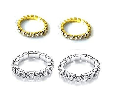 Fashion Accessories Artificial Silver Plated White Stone Toe Ring For Women, 2 Pairs (B09G1YQRP4) Amazon Price History, Amazon Price Tracker