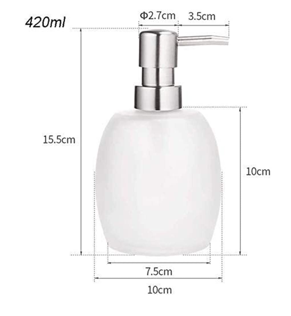 Dozownik Mydła Dozownik Balsamu Szklany Dozownik Mydła Do Kuchni, Nowoczesny Dozownik Mydła Łazienkowego Do Mydła W Płynie (Blue : Bronze, Size : 420ml)