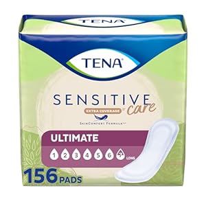 TENA Incontinence Pads, Bladder Control & Postpartum for Women, Ultimate Absorbency, Long Length, Intimates – 156 Count