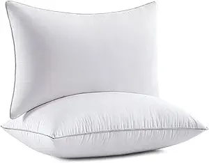 MIULEE Queen Bed Pillows 20 x 30 Pillow Inserts (Set of 2) -Decorative Throw Pillow Inserts with 100% Cotton Covers Rectangle Queen Size for Bed Couch