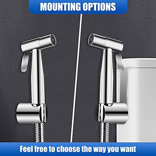 ORANGEHOME Bidet Toilet Sprayer Kit, Handheld Stainless Steel Baby Diaper Cloth Washer and Full Pressure Leakproof Pet Shower Sprayer