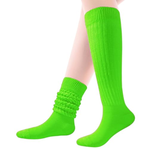 Image of Gvhntk Slouch Socks Women 80s 90s Scrunch Socks Extra Long Slouchy Sock Knee High Sock