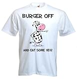 Tribal T-Shirts Burger Off, et à manger des légumes pour homme T-shirt (tailles Petit – XXXL) - Blanc -