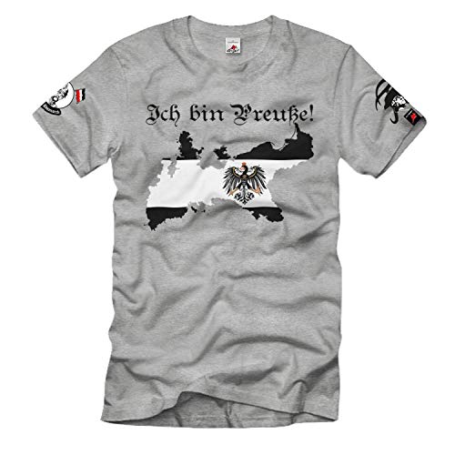 T-shirt Bismark Friedrich gris en taille Large motif Preusse Germania