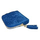 de joyería – Organizador portátil de almacenamiento de aretes | Estuche de joyería de terciopelo, elegante bolso con cremallera de para mujeres y niñas, pulsera, aretes, brazaletes