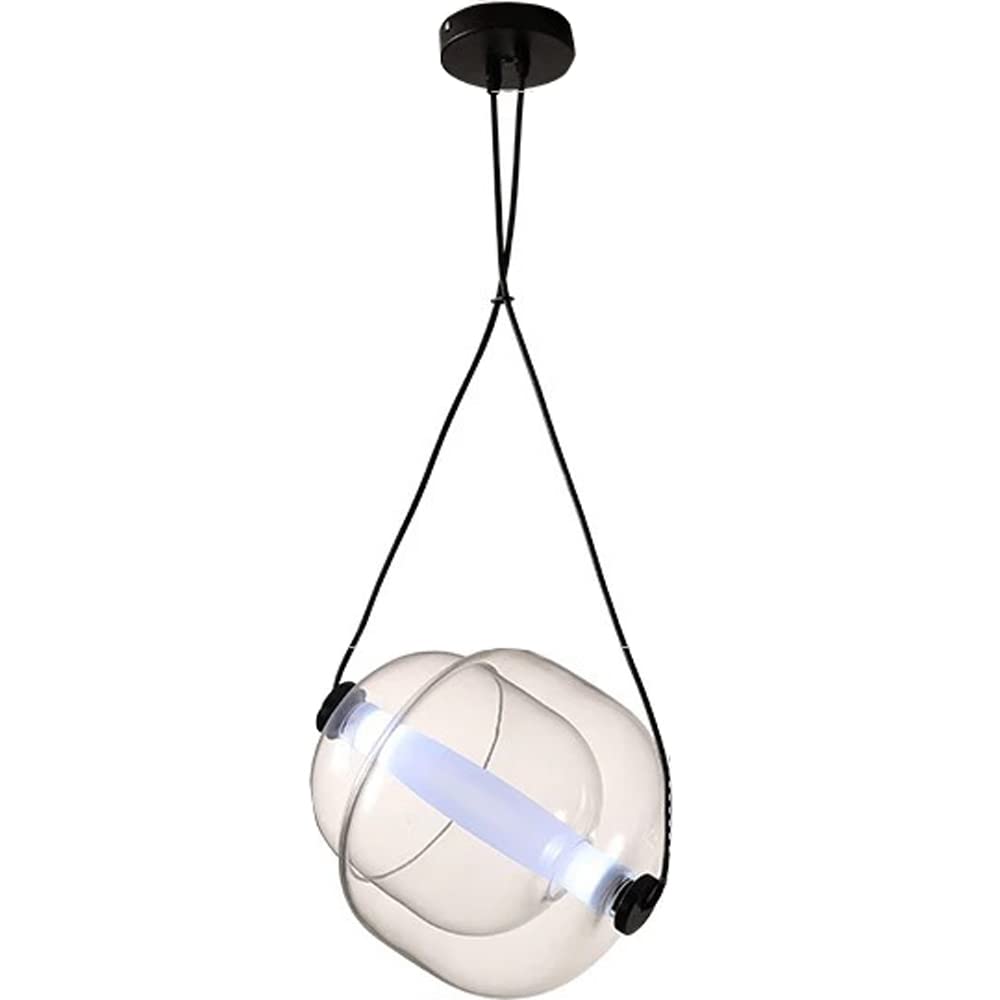 Lustre transparent haut de gamme avec suspension réglable rétro LED