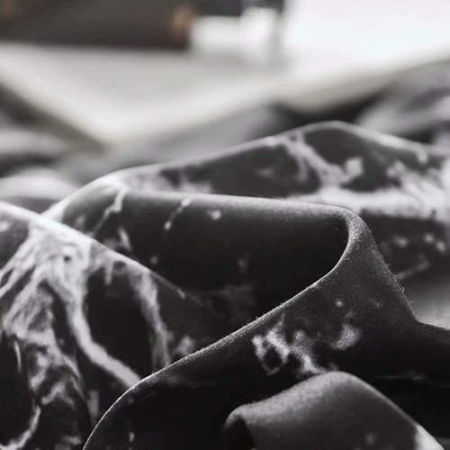 Tuupamz Black Marble Comforter Sets Queen Gothic Black And White Abstract Pattern Bedding Sets For Women Men Bedding Collection 1 Duvet Cover With 2 Pillowcases ,No Comforter #TOP3