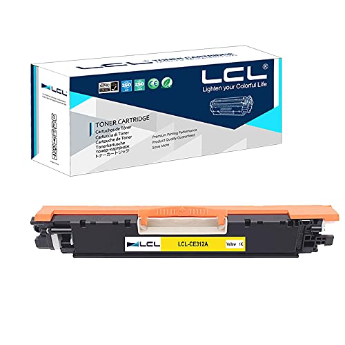 LCL Remanufacturado Cartucho de Tóner 126A 130A CE312A CF352A (1 Amarillo) Reemplazo para HP LaserJet Pro CP1020 CP1021 CP1022 CP1023 CP1025 CP1025nw CP1026nw CP1027nw CP1028nw 100 Color MFP M175nw