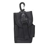 Tragbar und leicht mitzunehmen. Es kann an einem MOLLE-Rucksack in Systemgröße befestigt oder an einem Gürtel getragen werden.