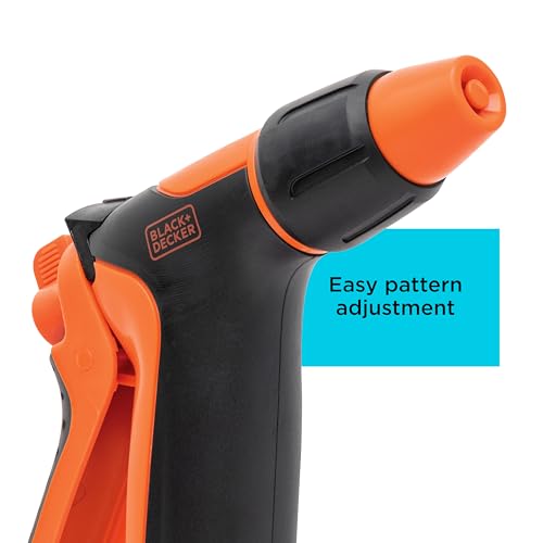 Black + Decker® Adjustable Rear Trigger Garden Hose Nozzle – Lightweight, Comfortable Grip Sprayer for Everyday Use BXWNBB57391 - image 3