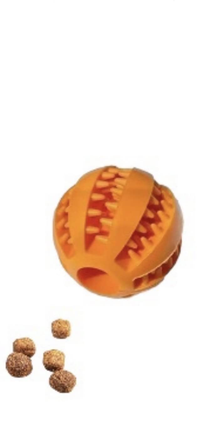 Pret Lively Dog Play Ball Teething Exercise Small Animals Snack Puzzle Pets Orange