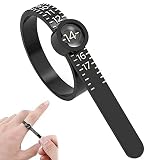 Ring Sizer- Reusable Measuring Tool with Built-in Magnified Glass to Figure Out Ring Size, Ring Meas