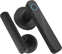 Namolit Fechadura de porta com impressão digital inteligente Entrada sem chave com conjunto de maçaneta Suporte para desbloqueio de chave Inteligente Tuya App Control BT Connecting