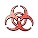 Logo de voiture Biohazard parapluie de protection autocollant biochimique emblème modifié autocollant de voiture 4D en métal